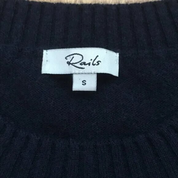 Rails Presley Lighting Bolt Sweater Wool Cashmere Size S - Picture 6 of 9